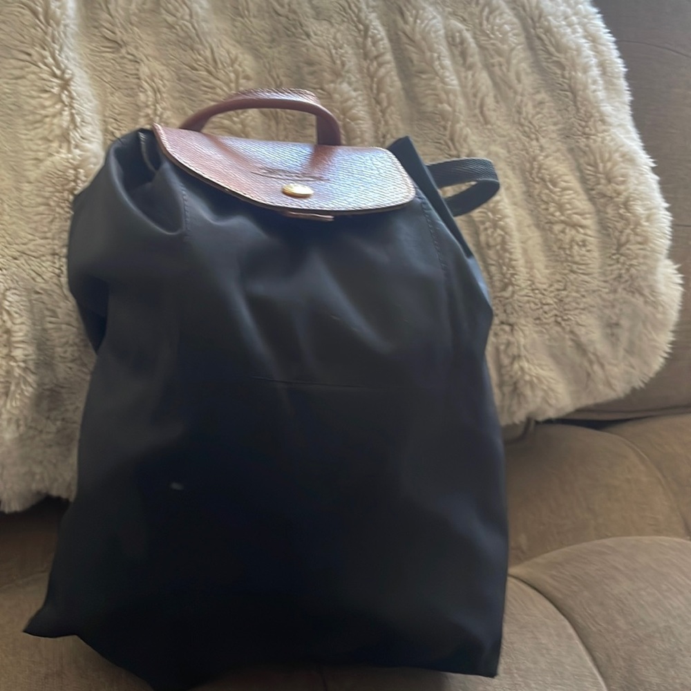 Longchamp black backpack